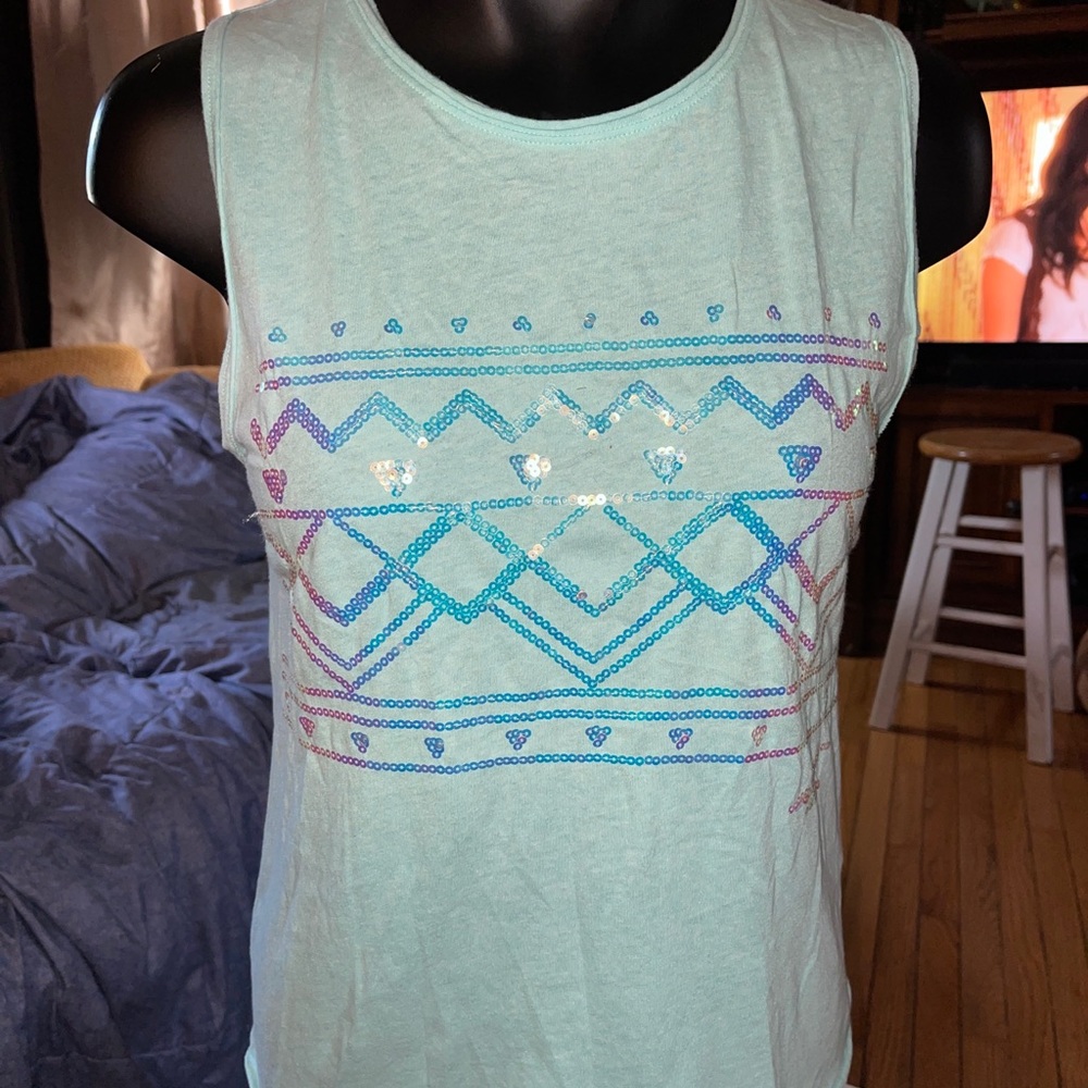 Hollister Sequin mint Tank small top